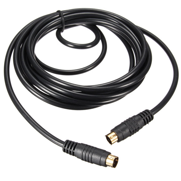 3M 10FT Feet 4 Pin S-Video Male to Male Cord Cable Gold Plated For DVD HDTV PC