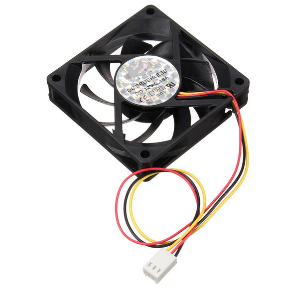 12V Internal Desktop Computer CPU Case Cooling Cooler Master Silent Fan 7cm