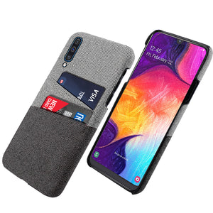 Bakeey Fabric Card Holder Shockproof Protective Case For Samsung Galaxy A70 2019