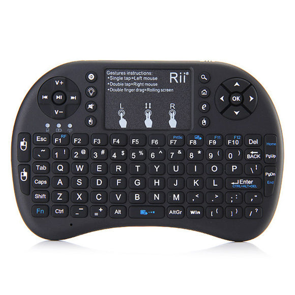 Rii i8 Plus 2.4G Wireless Touch Pad Fly Air Mouse Backlit Gaming Keyboard Control with Multi-touch