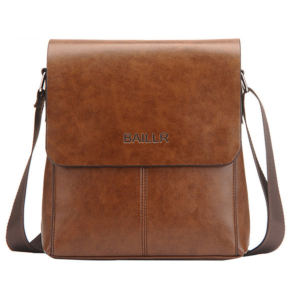 Men Vintage Crossbody Bag  Durable Waterproof PU Leather Shoulder Bag for iPad