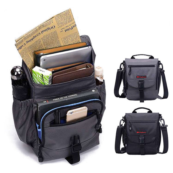Men Multi-function Travel Crossbody Bag Waterproof Shoulder Bag Solid Handbag For Ipad