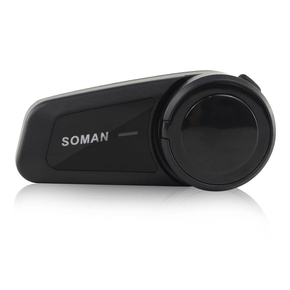 SOAMN SM-M2 1000M Universal Pairing bluetooth Intercom Helemt Waterpoof Group Talking Motorcycle Interphone FM Headset