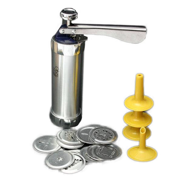 Stainless Steel Non-Stick Cookie Press  Set Include 22 Shapes & 4 Decorating Tips