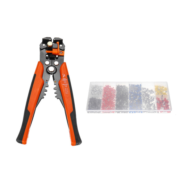 1200Pcs Insulated Electrical Wire Terminal & Wire Stripper Plier Crimper