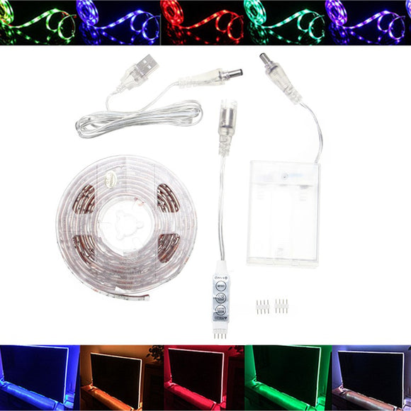 USB Powered RGB Color Changing SMD5050 LED Strip Computer Backlight Light Kit