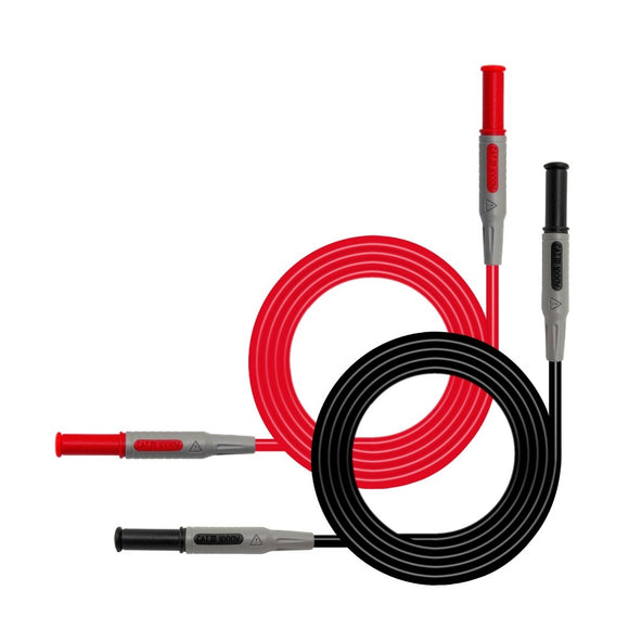 Cleqee P1032 Multimeter Test Cable Probe Injection Molded 4mm Banana Plug Test Line Straight to Curved Test Cable