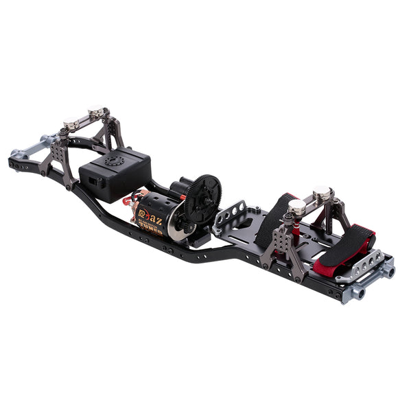 Metal RC Car Frame With Gear Box 55T Motor For 1/10 Axial Scx RC Car Vehicle Models Parts