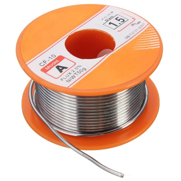 1.5mm 63/37 FLUX 2.0% Tin Lead Tin Wire Melt Rosin Core Solder Soldering Welding Iron Wire Roll