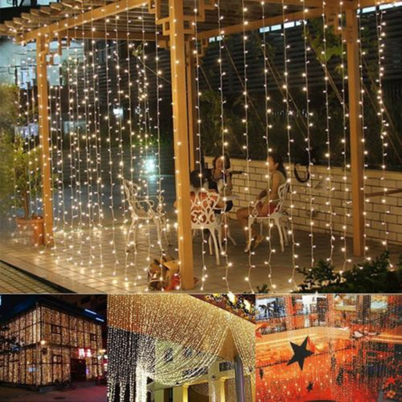 Christmas light 3mx3m 300 LED String Lights Curtain Lights 220V