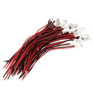 Excellway 20Pcs of JST 2P Female Male Connectors with 80mm Standard Wires