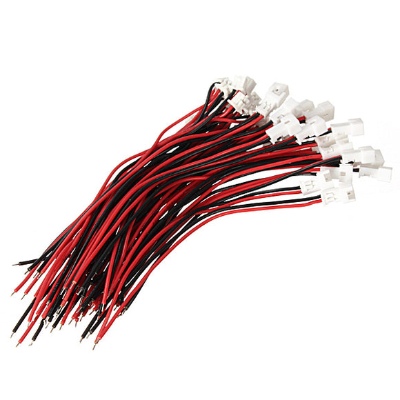 Excellway 20Pcs of JST 2P Female Male Connectors with 80mm Standard Wires