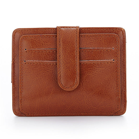 Portable Hasp 11 Card Holder Waxy Slim Women Short Purse Wallets Coin Bags