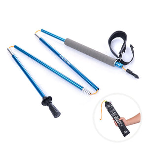 Naturehike Folding Walking Stick 4-Sections Trekking Pole Alpenstock Aluminum Camping Hiking