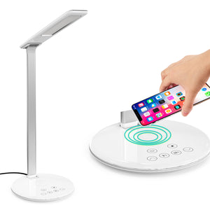 10W Qi Wireless Charger LED Desk Lamp Phone Holder For iPhone XS Max XS 8 Plus Samsung Galaxy S10 Plus Huawei P30 Pro All Qi-enabled Devices