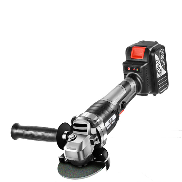 NANWEI 398TV Rechargeable Electric Brushless Angle Grinder Cordless Polishing Grinder with Lithium Battery for Metal Stone Wood Cutting