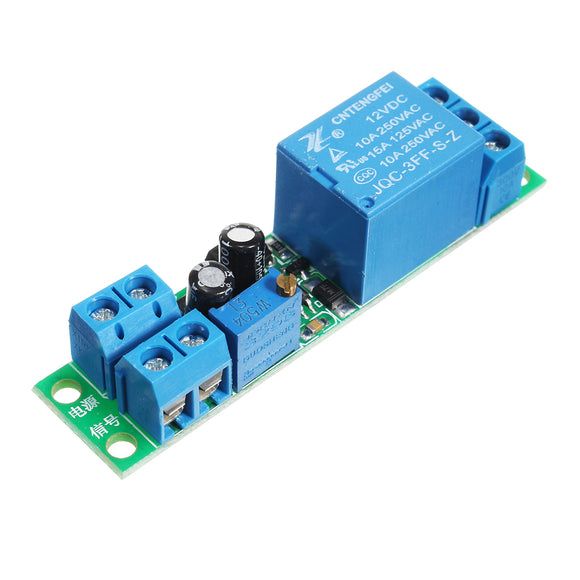 DC 12V Switch Delay Relay Module Delay Adjustable 0~25 Second Signal triggering Switch Module