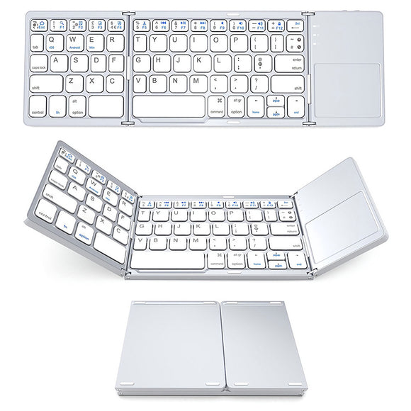 Ultra Thin bluetooth 3.0 Foldable Keyboard With Touchpad Portable Mini Keyboard