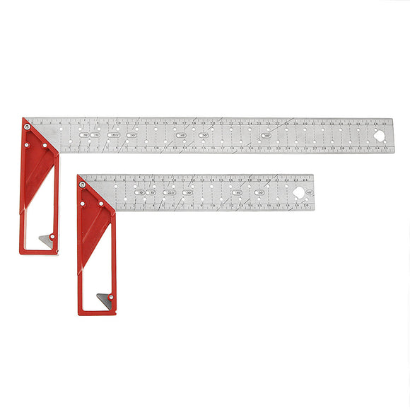 25-45cm Stainless Steel Precision Woodworking Square 90 Degree Angle Ruler Metric