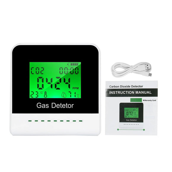 2-inch LCD Screen CO2 Monitor Carbon Dioxide Tester Multi-functional Air Quality Detector