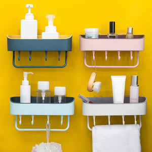 Multifunctional Free-Perforated Wall Hanging Large Space Storage Baskets with Removable Hook