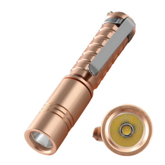 Red Copper ReyLight Pineapple Mini Nichia 219C 360LM Simple Operation EDC Tactical Flashlight