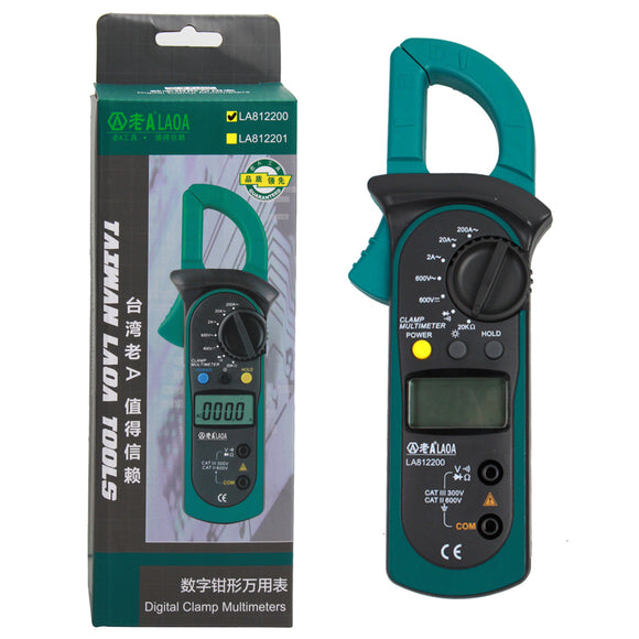 LAOA LA812201 Electrical Tester Digital Clamp Multimeter AC/DC Ammeter Voltmeter Potable Multimeter