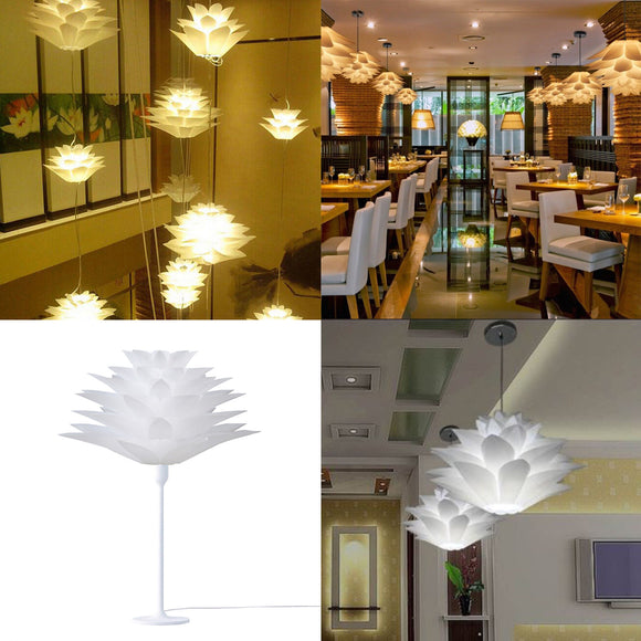 7 Colors 40CM DIY Lotus Chandelier Shape Ceiling Pendant Light Lampshade Home Decor