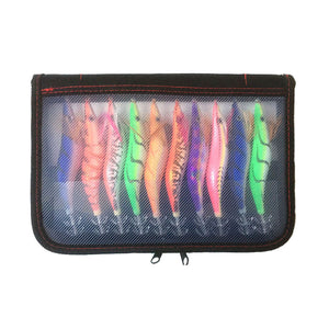 10Pcs/Set Squid Jigs Clothed Fishing Lure #3.5 Fishing Tackle Colorful Hook With Bag