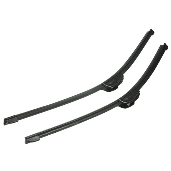 Pair 22 inch 21 inch J-Hook Car Window Wind Shield Wiper Blade Bracketless Universal