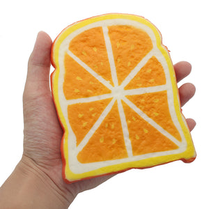 SquishyShop Orange Bread Toast Slice Squishy 14cm Soft Slow Rising Collection Gift Decor Toy