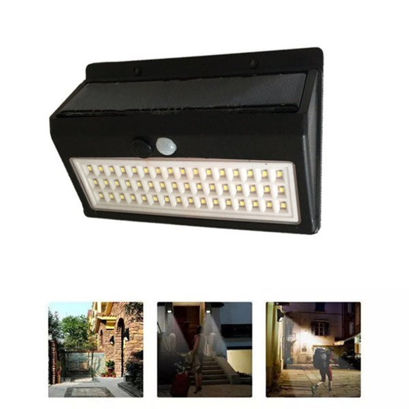 5W 48LED Solar Powered Light 3 Modes Control 600LM Outdoor Wall Lamp DC3.7V