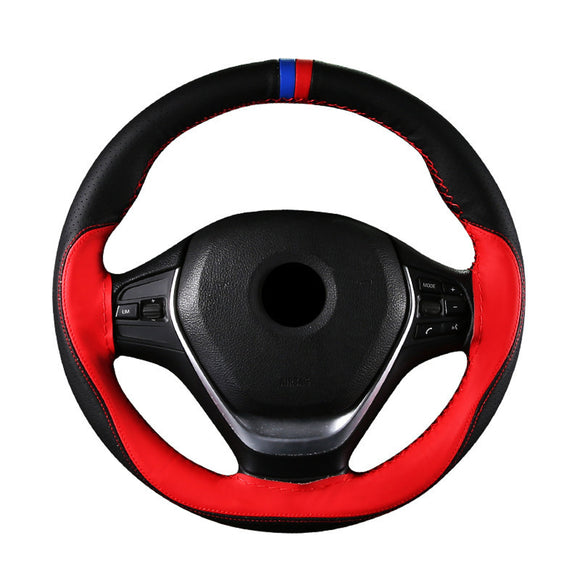 38cm Universal DIY Microfiber Leather Car Steering Wheel Covers Non Slip With Needles and Thread