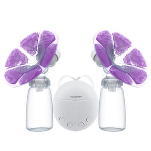 Real Bubee Double USB Electric Breast Pump Milk Bottle with 2Pcs Breast Care Cold Compress Pads