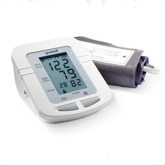 Yuwell YE660B Arm Blood Pressure Monitor Large LCD Cuff Medical Nurse Device Sphygmomanometer Blood Pressure