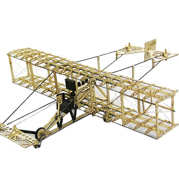 Light Wooden Curtis Biplane  Aeromodelling Plane Toy Model Airplane
