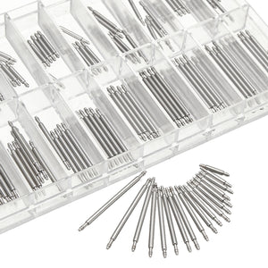 144Pcs 8-25mm Stainless Steel Watch Band Spring Bars Strap Link Pins