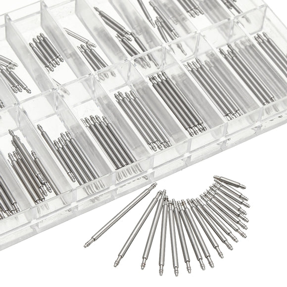 144Pcs 8-25mm Stainless Steel Watch Band Spring Bars Strap Link Pins