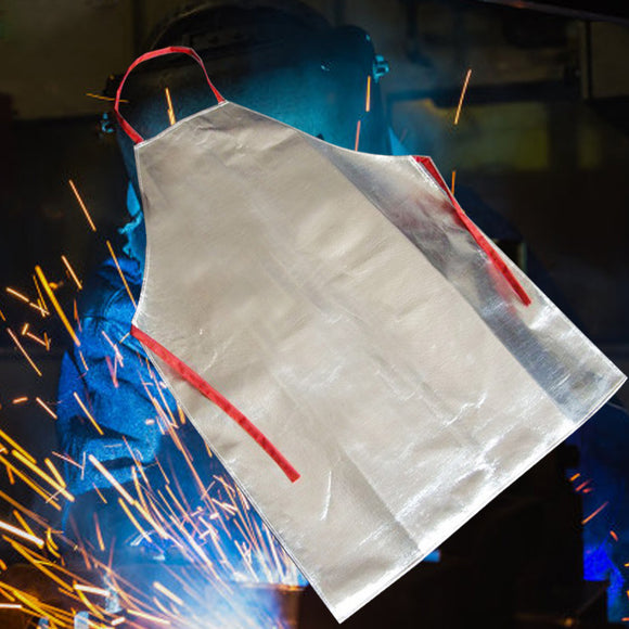 Heat Resistant Work Apron 1000 Aluminum Fabric Safety Apron High Temperature Working Thermal Radiation Aluminized Aprons