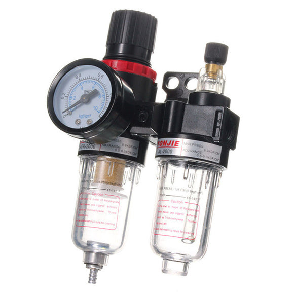 G1/4 In line Air Compressor Filter Regulator Gauge Trap Oil Water Regulator