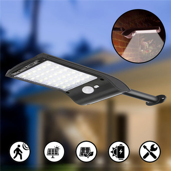 Solar Powered 36 LED PIR Motion Sensor Waterproof Street Security Light Wall Lamp for Outdoor Garden