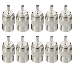 10pcs UHF PL259 Male Connector Plug Solder RG8 RG213 LMR400 7D-FB Cable