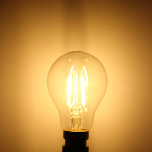 A60 B22 4W White Warm White COB LED Filament Retro Edison Bulbs AC 220V