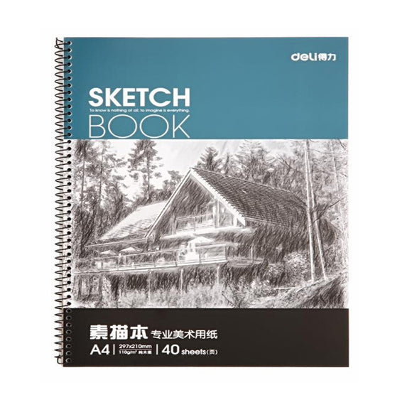 Deli 7698 Professional Art Painting Paper A4 Sketch Paper Sketchbook 40 Pages/Book