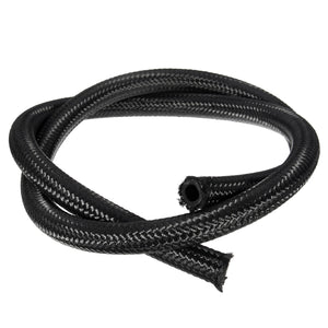 1 Meter AN-6 8mm 5/16 Nylon Braided Fuel Hose Line Black"