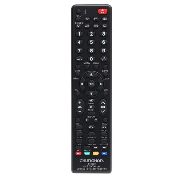 Chunghop E-S920 Universal Replacement Remote Control For SANYO TV Smart LCD LED HDTV 3DTV