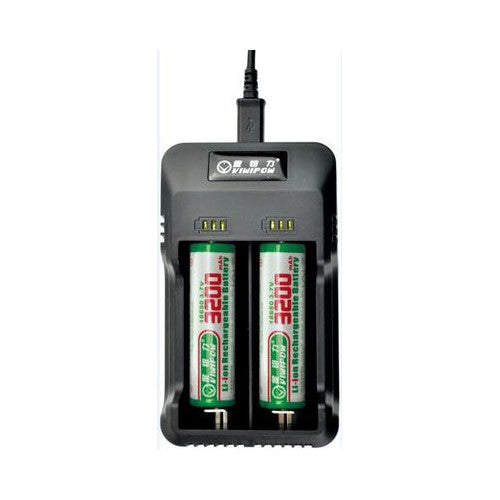 Viwipow ZH220E 18650 26650 2 Slots Intelligent Battery Charger