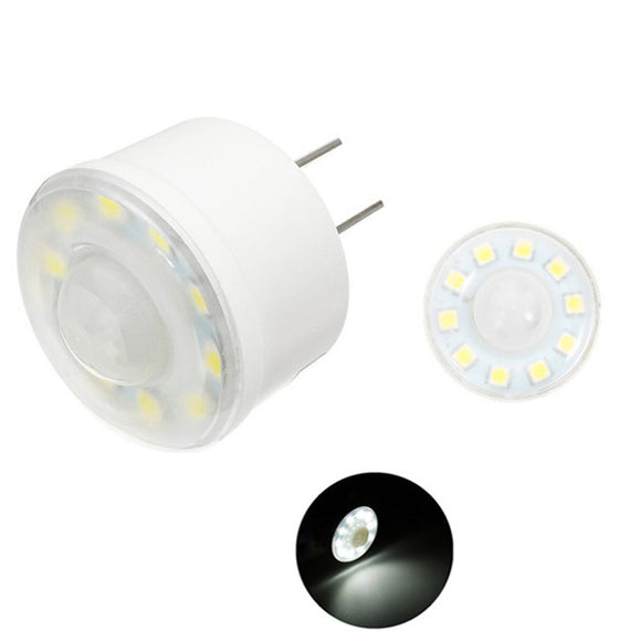 Plug-In 1.8W SMD5050 Pure White PIR Infrared Sensor Light Control LED Light Bulb AC220V