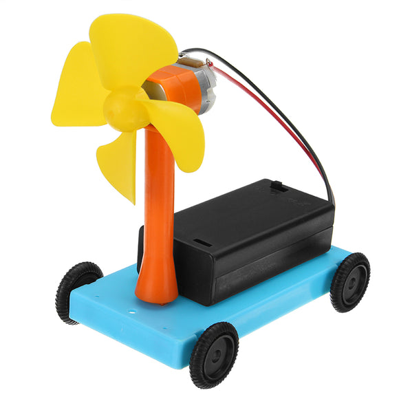 Wind Trolley Wind Driving Force Windmill Car Model Physical Experiment DIY Science Educational Kit