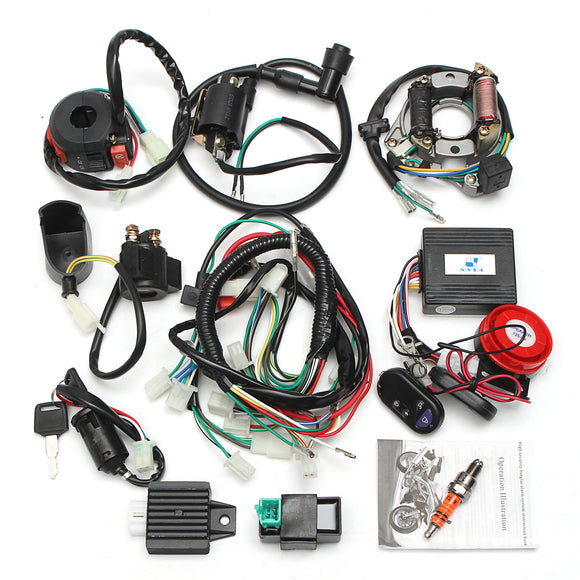 Alarm System CDI Wiring Harness Remote Start Switch High Security For Electric